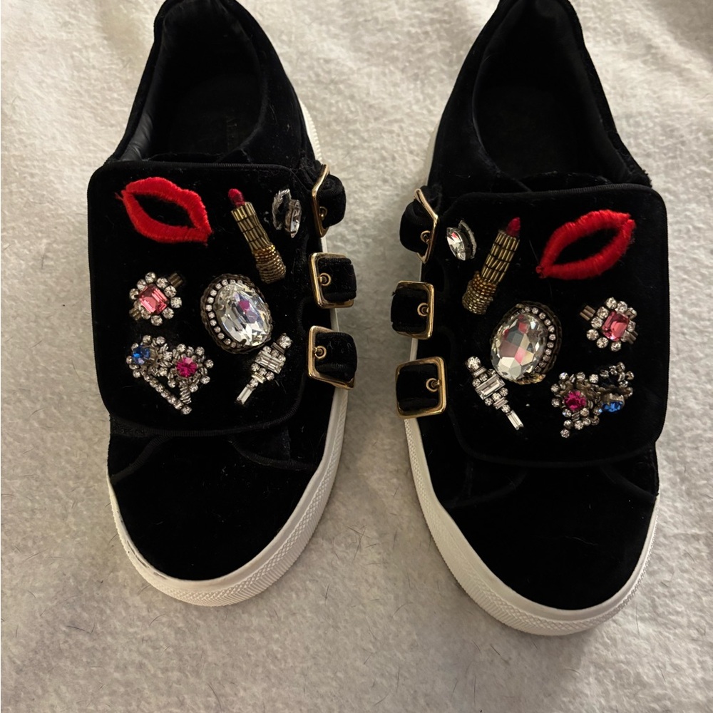 Alexander McQueen Black Embellished Sneakers